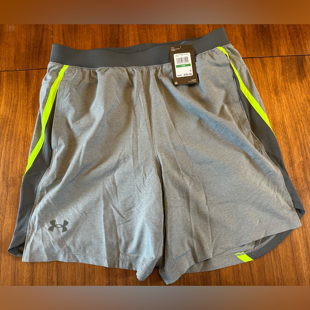 Under Armour Men's Gray and Green Shorts